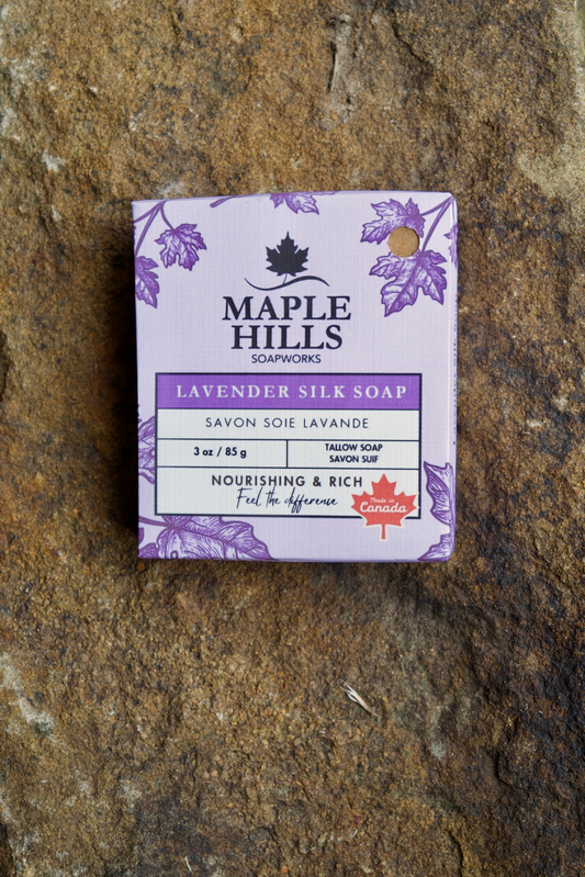 Lavender Tallow Silk Soap Bar