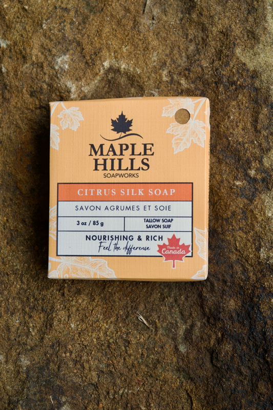 Citrus Silk Tallow Silk Soap Bar